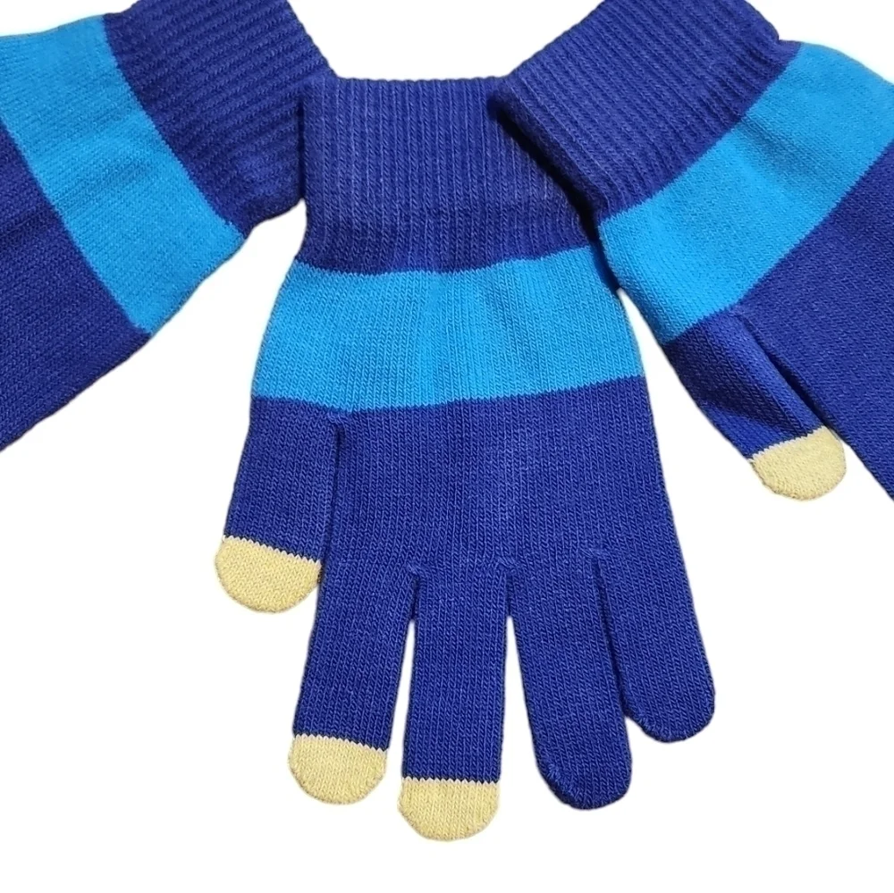 INC Women's Pair + 1 Blue Dark Blue and Green Gloves Set Gift Set NWT